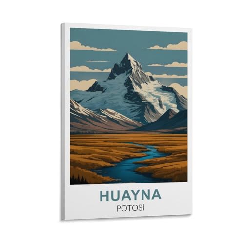 Huayna Potosí poster de voyage vintage 60x90cm impression sur toile de décoration moderne