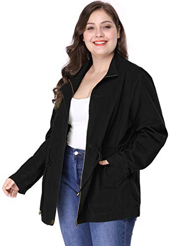 Agnes Orinda Women's Plus Size Lightweight Jacket Anorak Utility Drawstring Waist Casual Jackets with Pockets 2025 Outfits4