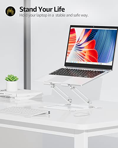 Urmust Laptop Notebook Stand Holder Adjustable Ultrabook Stand Riser Portable Compatible With Macbook Air Pro Hp Dell Xps Lenovo All Laptops 10-15.6"(Silver) #TOP3