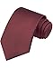KissTies Mens 63'' Extra Long Burgundy Red Tie Business Wedding Necktie + Gift Box