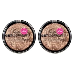 2x 12g Get Gorgeous Bronzing Highlighting Powder, Your Perfect Bronzer-Highlighter for a Sun-Kissed Effect, Compatible with Technic Applicators and Brushes – Bundled by Smart Cutie
