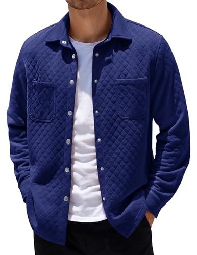 Amazon.com: COOFANDY Mens Shacket Long Sleeve Shirt Jacket with
