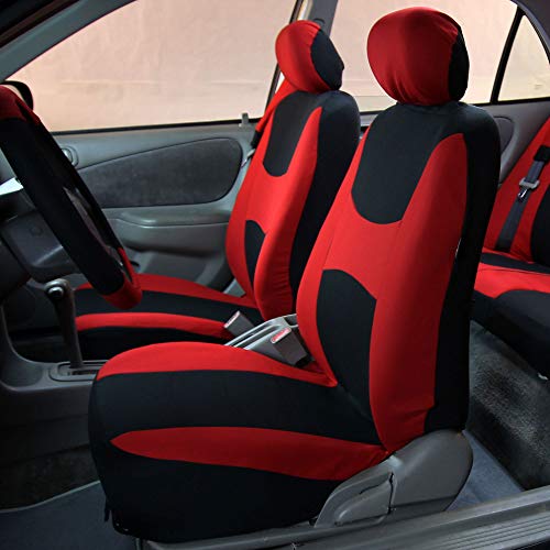 FH-Group-FB030RED115WB-AVC-Red-Combo-Set-with-Steering-Wheel-Cover-and-Seat-Belt-Pad-Airbag-Compatible-and-Split-Bench