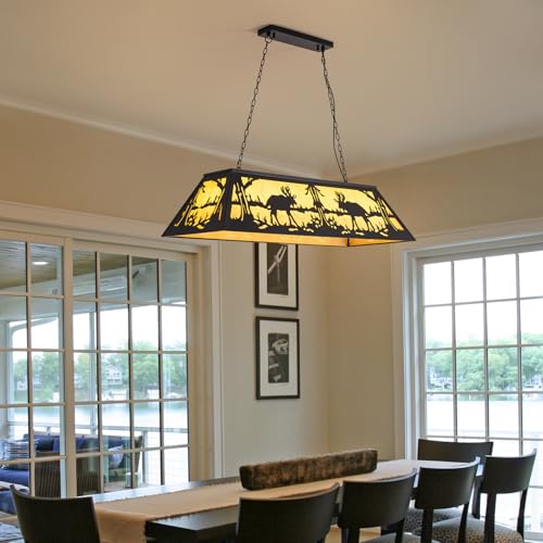 image for 7PM 48-inch Pool Table Light, 4-Light Billiard Table Light for 7' 8' T