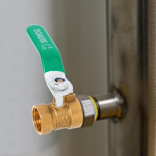 Válvula de bola de cobre DN15 con conexión roscada y diseño compacto verde para tuberías de agua 6