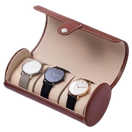 Regardez la boîte de voyage en rouleau, la boîte d'affichage de rouleau de montre | Cylindre de surveillance de la boîte de montre, boîte de transport de bracelets portables, accessoires de bijoux