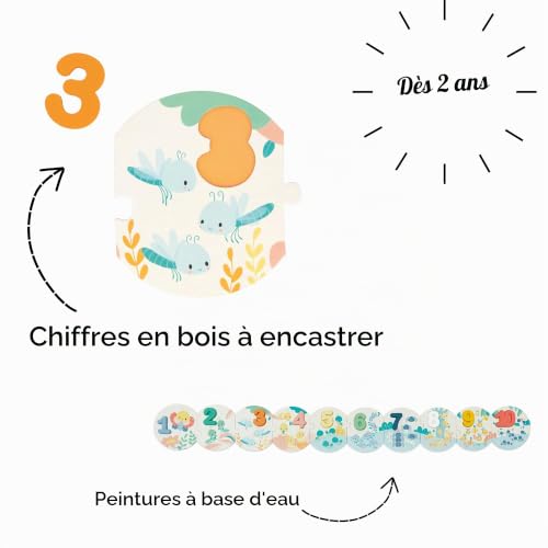 Jeu éducatif Puzzles Mes Premiers Chiffres Pure Juratoys Janod - vue 8