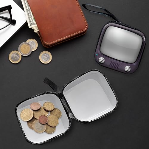 Image of Kraptick Multipurpose Coin Pouch for Men & Women, Compact Coin Organiser, Cash & Coin Holder Pouch, Stylish Mini Money Pouch for Everyday Use (Black TV)