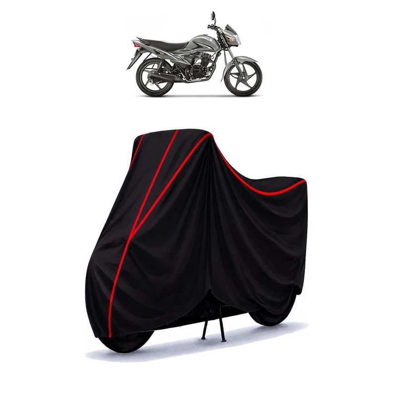 Image of Suzuki Hayate Drum Water Resistant Bike Cover for All Motorcycles & Rain | Heavy Duty Taffeta Fabric | UV Protection, Dustproof, Scratchproof | All Weather Two Wheeler Body Cover with Elastic Bottom
