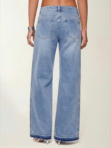 EMMIOL High Waisted Baggy Jeans Women Tall Y2K Wide Leg Jean Blue - image 6
