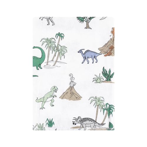 Image of Hudson Baby Unisex Baby Cotton Poly Flannel Burp Cloths Bundle, Boy Dino World, One Size
