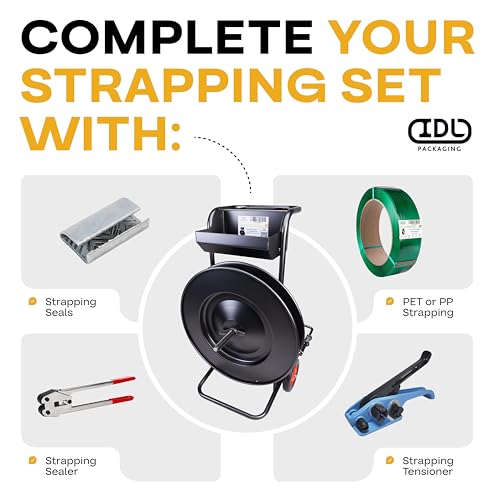 Image of IDL Packaging Strapping Cart & Dispenser for PET Strapping (16 inch x3 /6 inch Core)