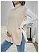 MakeMeChic Women's Maternity Turtleneck Sweater Vest Tops Mock Neck Sleeveless Slit Hem Pregnancy Knit Sweater Apricot Large