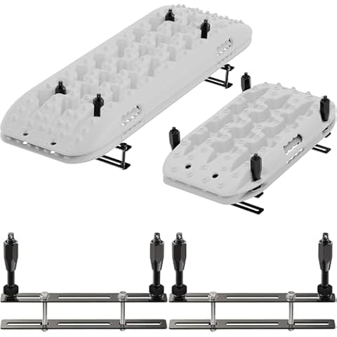 ALL-TOP Recovery Board Mount Kit, Universal Bracket for Traction Tracks, Adjustable DIY Lockable Pin Set for Roof Rack, Crossbar & Cargo Basket Cover
