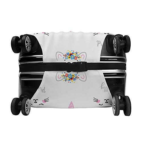 Housse de Bagage Couronne Florale : Protection de Valise Extensible en Tissu Lavable - 2