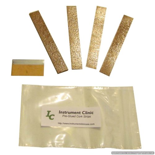 Instrument Clinic Pre-Glued, Premium Composite Cork Strips, Saxophone, Clarinet, Oboe, Flute, Not for Clarinet Joints!!