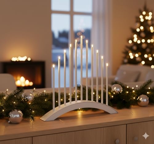 MeLiTec LED USB-C Stimmungsbogen Weihnachten, warmweiß (3000K),...