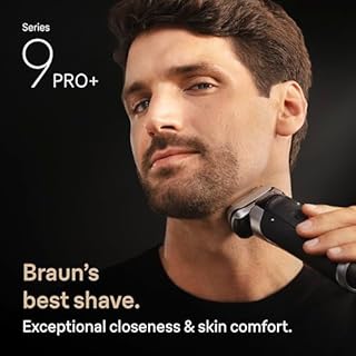 Braun Series 9 PRO+ Electric Razor for Men, Electric Foil Shaver, with Precision Trimmer, Pro SensoAdapt, 6in1 SmartCare Center, Travel PowerCase, 9677CC, Silver