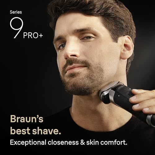 Image of Braun Electric Razor for Men Series 9 PRO+ Electric Foil Shaver with Precision Trimmer, 6in1 SmartCare Center, Travel Powercase, 9677cc