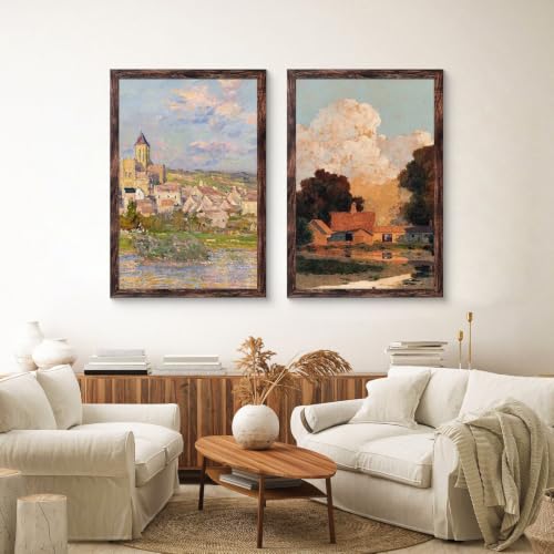 Image of BESCRCL 24x36 Poster Frame Display 24 x 36 inches, Photo Frames for Wall Hanging, Engineered Wood, Brown, 1 Pack