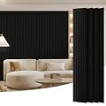 4 Pack Wood Panels for Wall, 96" x 11" Wood Slat Acoustic Panels, Acoustic Wall Panels for Interior Wall Decor, Sound Absorbing Wall Panels for Noise Reduction and Decoration, Obsidian Black