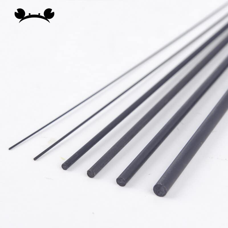 16pcs 0.5mm-4mm Length 200mm Solid Carbon Fiber Rod High Composite Hardness Light Solid Bar for DIY RC Airplane Quadcopter Arm