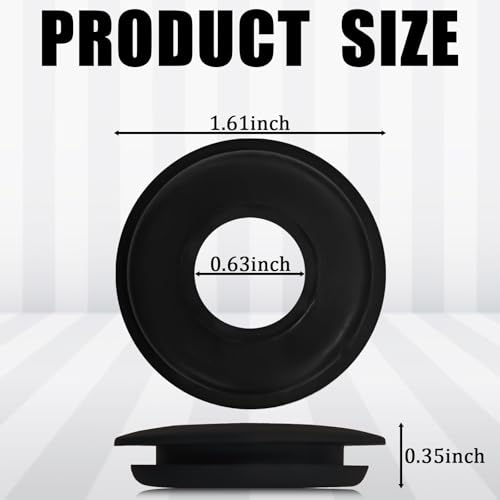 Image of 20PCS Glad Hand Seals, Trailer Handshake Valve Gasket, Universal Rubber Seals Hose Gasket Part Number 10028 for Semi Trucks Trailers Brake Air Hose Grommet Parts (Black)