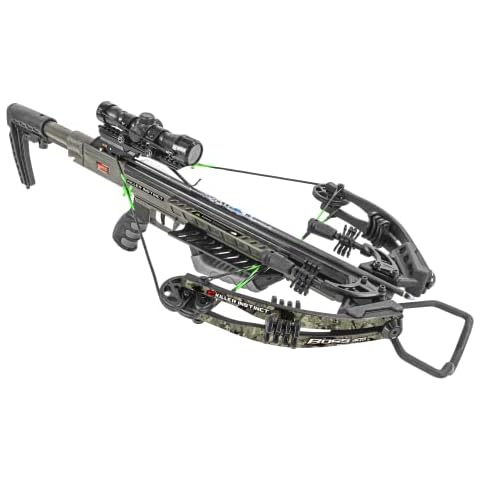 Killer Instinct Boss 405 Pro Package. This is a Dead Silent Deer Hunting Crossbow with a Scope, Quiver, Rope Cocker, and 3 HYPRBolts. Cover