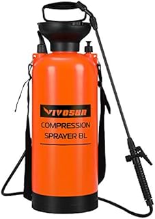VIVOSUN 2-Gallon Pump Pressure Sprayer, Pressurized Lawn & Garden Water Spray Bottle with Adjustable Shoulder Strap, Pressure Relief Valve, for Spraying Plants, Garden Watering and Household Cleaning