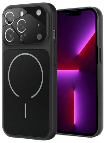 Image of SHINESTAR Premium Luxury Case Compatible with iPhone 13 Pro Max | Protective Back Cover with Camera Lens Safety | Wireless Charging Support | Slim Fit Durable Design | Enhanced Grip Protection Black