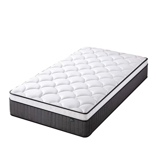 Zinus Hybrid Taschenfederkernmatratze 90x200cm - Härtegrad H2/H3 - Höhe 25 cm - Kühlende Ergonomische Memory Foam Matratze - Oeko-TEX Zertifiziert - Produziert nach Deutschem Qualitätsstandard