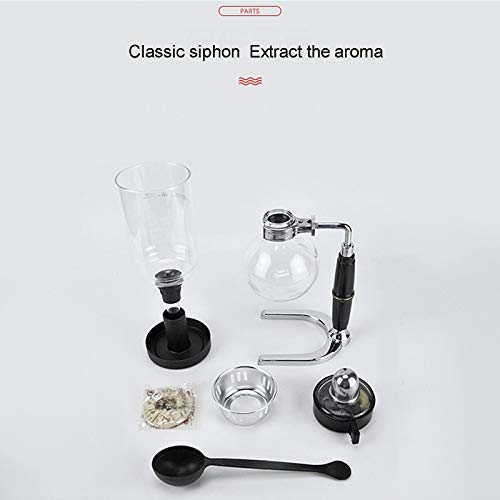 Cafetera de sifón con vaso de vidrio para 3 tazas miniatura 5