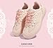 LUCKY STEP Kids Lace Detail Fashion Retro Sneakers Girls Casual Gum Rubber Sole Dual Laces Walking Running Shoes for Big&Little Kid and Toddler(Pink,Little Kid 2)
