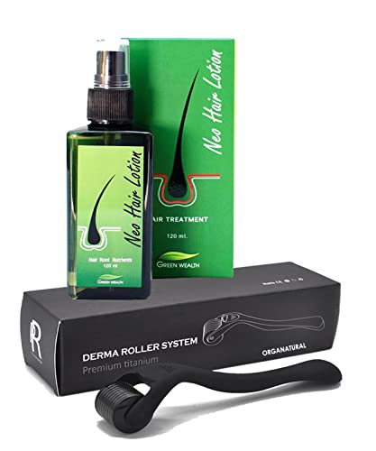 Neo Hair Lotion,100% Herbs Natural Treatment Spray Stop Hair Loss, Hair Treatment Hair Root nutrients Neo Hair Lotion 120m + 540 Roller
