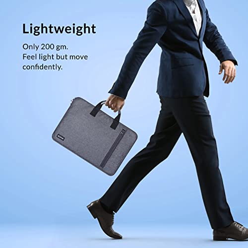 Image of Laptop Sleeve 14 Inch with Charger Pouch & Carry Handle - Water-Resistant Laptop Cover Bag 14 Inch for MacBook, Dell, HP, Lenovo - Laptop Case for Office & Travel