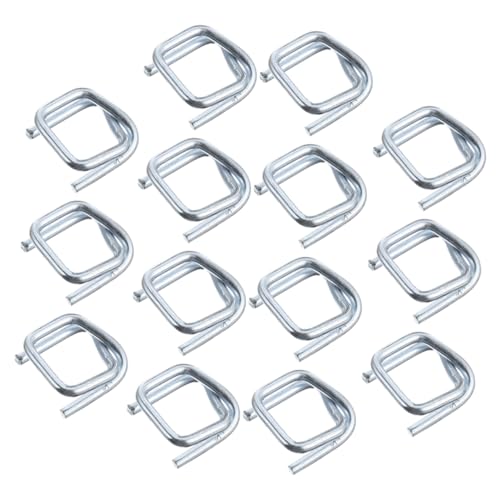 Gadpiparty 50Pcs Metal Galvanized Packaging Strapping Buckles for Straps Durable Replacement Buckles for Packing and Securing Items for Straps and Belts