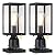 Dusk to Dawn Outdoor Post Lights with Pier Mount Base, 2-Pack Modern Lamp Post Light Fixture Waterproof Pole Lights Outdoor Column Lights Exterior Post Lantern with Clear Glass for Garden Patio