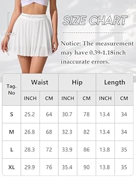 FEOYA Women's Pleated Tennis Skirt with Short Trousers, High Waist