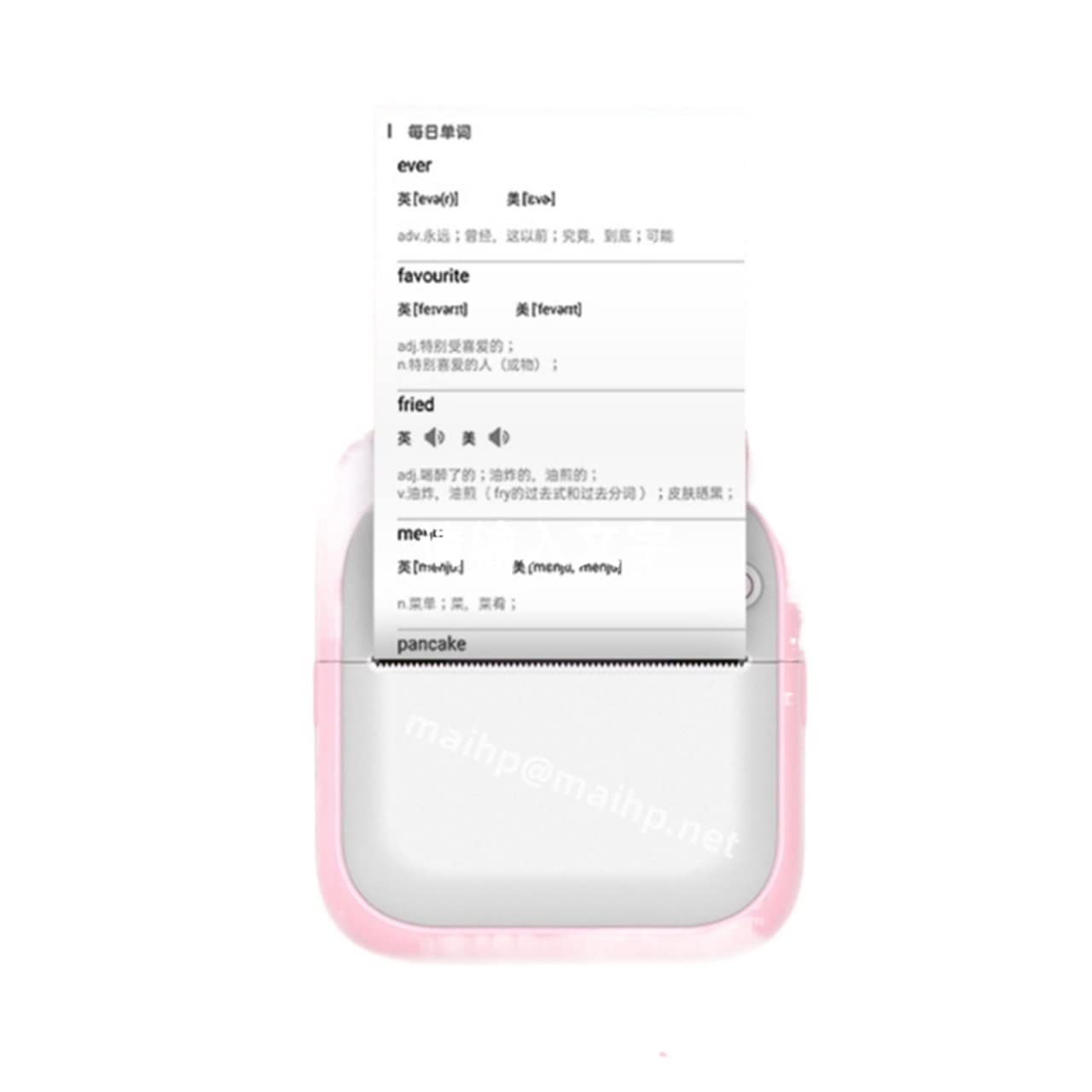 Stampante a getto d'inchiostro portatile, Mini Stampante Termica Portatile 200dpi 57mm Stampa Adesivi Senza Fili Bluetooth Senza Inchiostro Blu Rosa Tasca Note Stampante Lista delle Cose da Fare Asciu