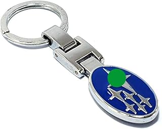 KaberTrade KaberTrade Nickel Plated Car Keychain - Double-Sided Logo - Fits Car Keys, Motorcycles, Family Keys - Compatible with Suba?? Blue - KaberTrade