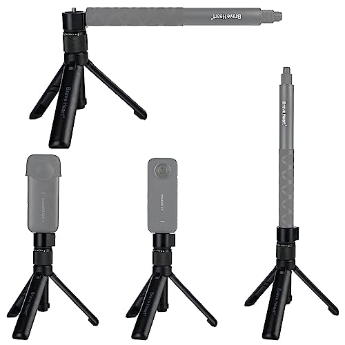 Image of Bullet Time Handle Tripod Multi-Functional Tabletop Fold Tripod for insta360 X5 /X4 Insta 360 X3,ONE RS,GO 2,ONE X2,ONE R,ONE X ONE RS Sport Camera Accessories (Mini Tripod)