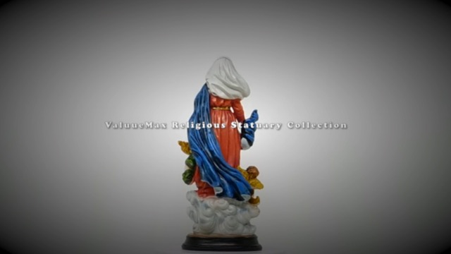 Estatua Virgen Inmaculada Concepción 20 cm Resina miniatura 7