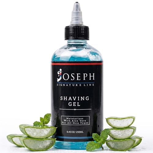 Joseph Signature Line Clear Shave Gel with Aloe Vera – Transparent Shaving Gel for Men, Smooth Razor Glide, Hydrating & Cooling Formula, No Irritation – Professional Barbershop Quality
