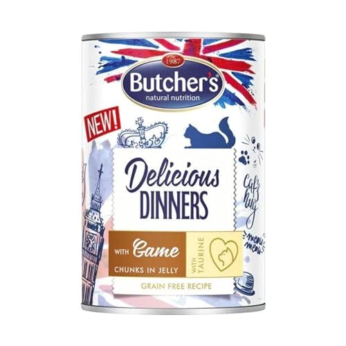 Produktbild von BUTCHER'S Delicious Dinners Katzenfutter mit Wildfleisch in Gelee - 400 g