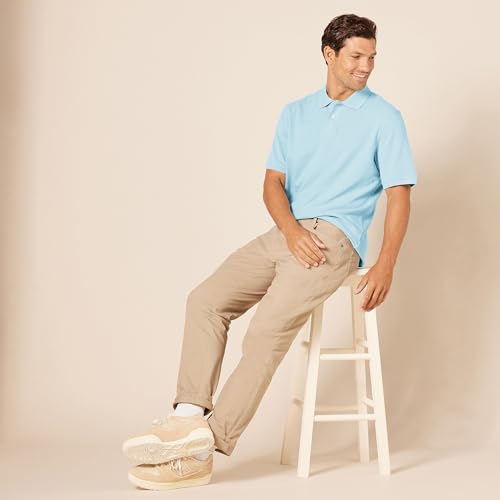 Image of Amazon Essentials Men's Regular-Fit Short Sleeve Cotton Pique Polo Shirt (Available in Big & Tall)