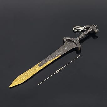 1pc Elden Ring Game peripheral weapons Model Keychain with Display Stand for Anime fans