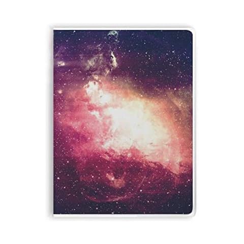 Pink Nebula Golden Planet Gorgeous Aesthetic Notebook Gum Cover Diary Soft Cover Journal Cover