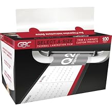 GBC Select-A-Size Thermal Lamination Film, 3 Mil x 100' Laminating Roll for 9" & 12" Pouch Laminators, Customized Sheet Size, Glossy Finish, Trimmer Included 39069