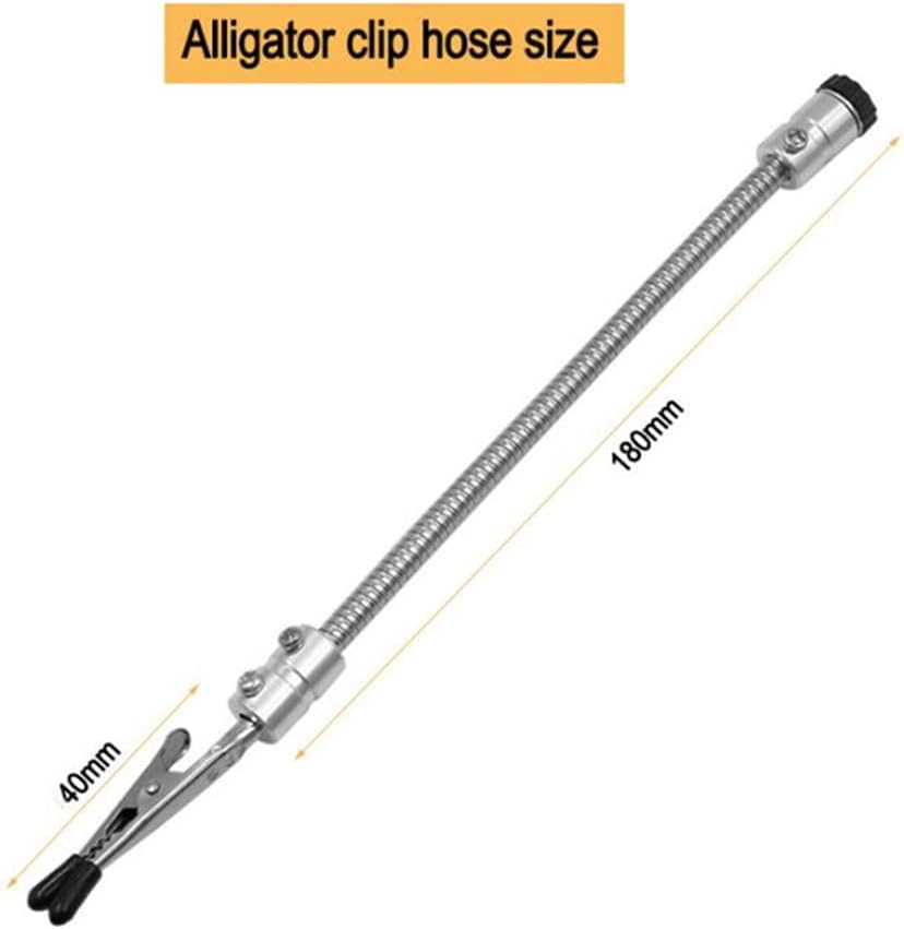 Miniatura 6 de Herramienta de lupa de soldadura de terceras manos de ayuda, clips de abrazadera de brazos flexibles FEITA con estación de lupa 3X, soporte