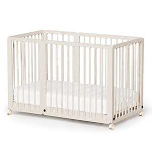 JOYMOR 8-in-1 Convertible Crib with 2" Mattress, Convert from Bassinet, Mid Crib to Full Size Crib, Height Adjustable, Easily Convert to Toddler Bed JOYMOR 8 in 1 Convertible Crib with 2 Mattress Convert from Bassinet Mid Crib to Full Size Crib Height Adjustable Easily Convert to Toddler Bed